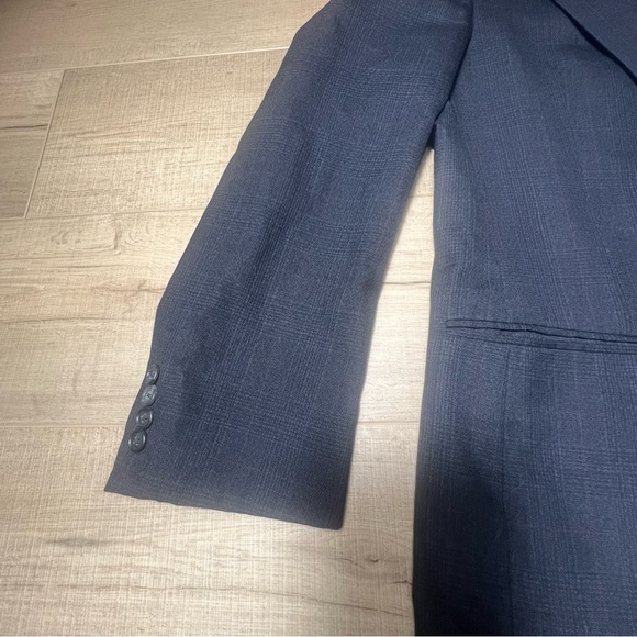 Vintage Burberrys 41 Blue  Blazer Jacket Sport Coat - Picture 3 of 16